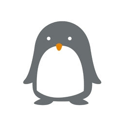 Bügelbild Aufnäher Patch Pinguin grau Rico Design