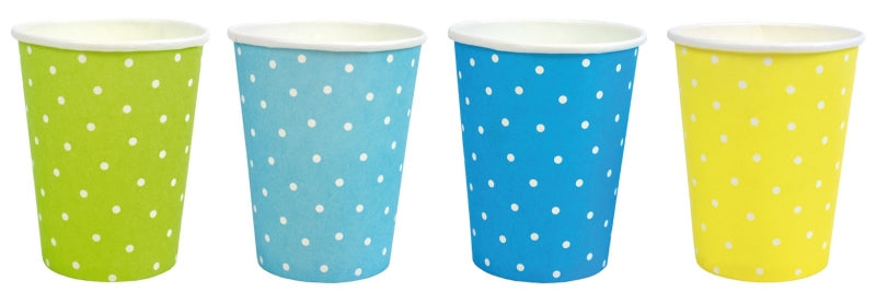 Pappbecher Punkte Set-Blau 8 Stück Jabadabado