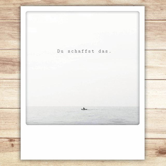 Postkarte Du schaffst das Pickmotion