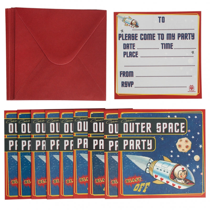 Einladungskarten Spaceboy 10Stk.