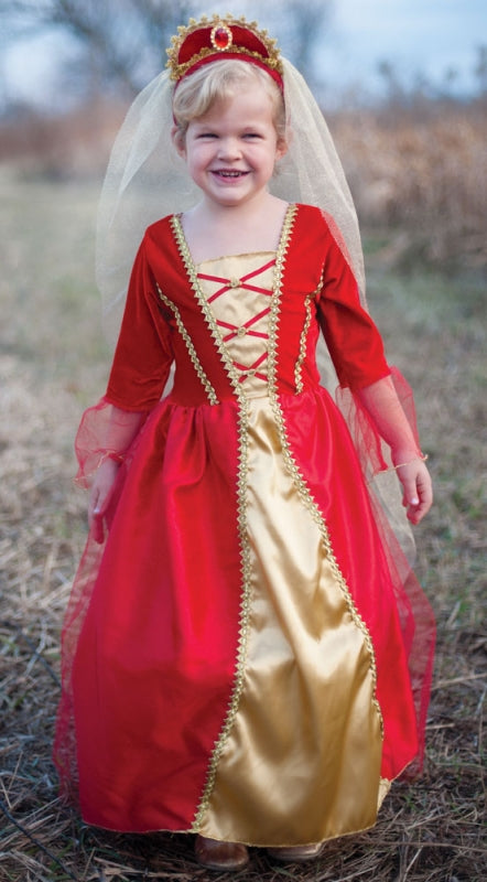 Kostüm Königin Kleid Rot 4 -6 Jahre Great Pretenders