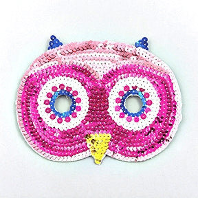Maske Pailletten Eule