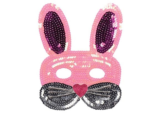 Maske Pailletten Hase