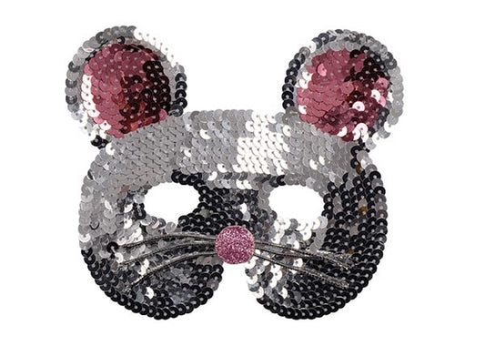 Maske Pailletten Maus