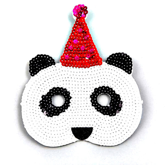 Maske Pailletten Panda
