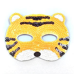 Maske Pailletten Tiger