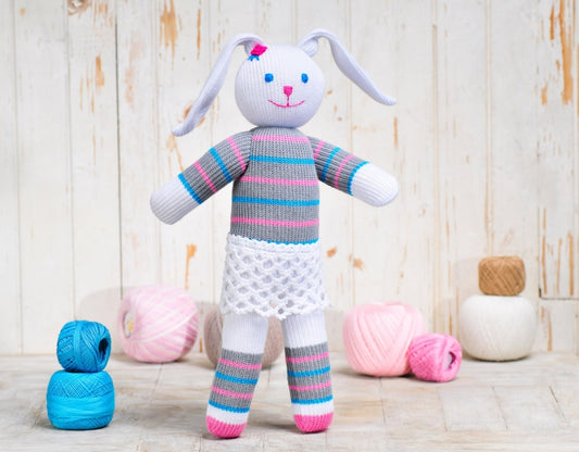 Öko Puppe Stofftier Hase Marta 34 cm