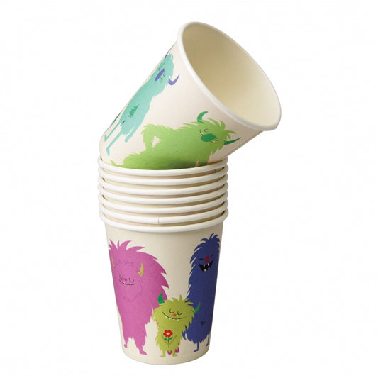Pappbecher Monster - 8er Packung
