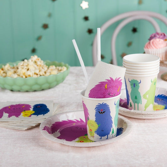 Pappbecher Monster - 8er Packung
