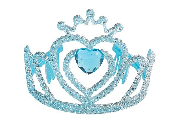 Prinzessin Diadem Tiara Haarreif Herz blau